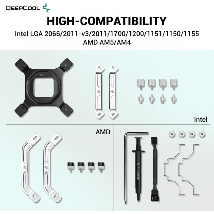 DeepCool AK500 bianco digitale