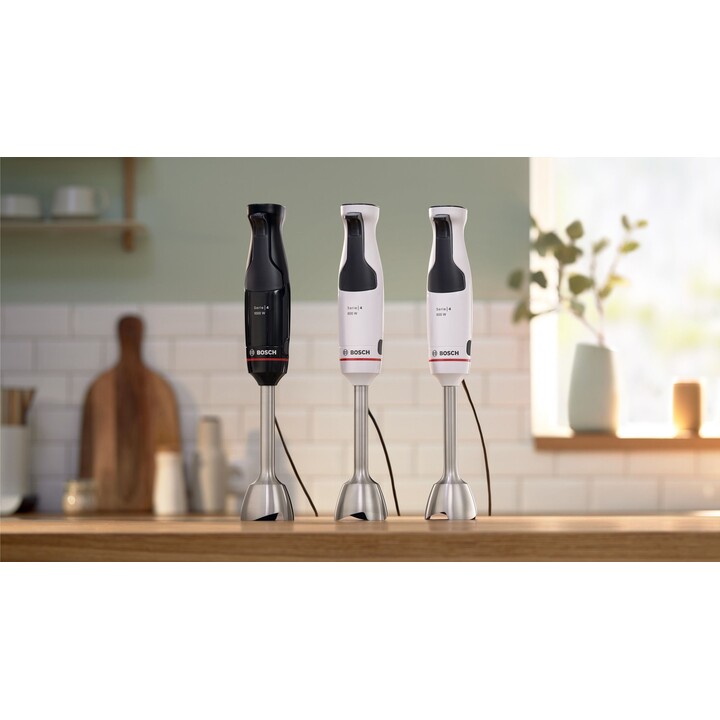 Liquidificador Bosch Series 4 MSM4W210 0,6 L Liquidificador de imersão 600 W Preto, Branco