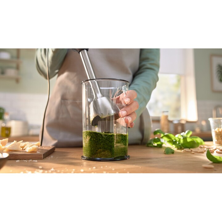 Liquidificador Bosch Series 4 MSM4W210 0,6 L Liquidificador de imersão 600 W Preto, Branco