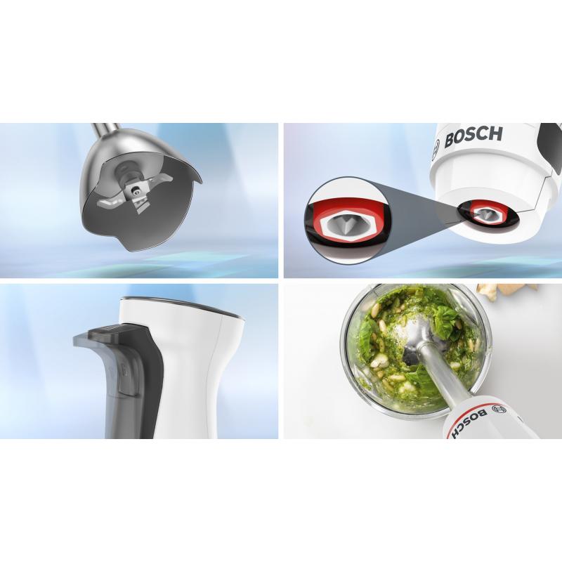 Bosch Serie 4 MSM4W210 licuadora 0,6 L Batidora de inmersión 600 W Negro, Blanco