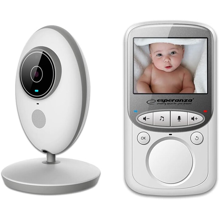 Esperanza EHM003 Monitor LCD para bebés 2.4" Blanco