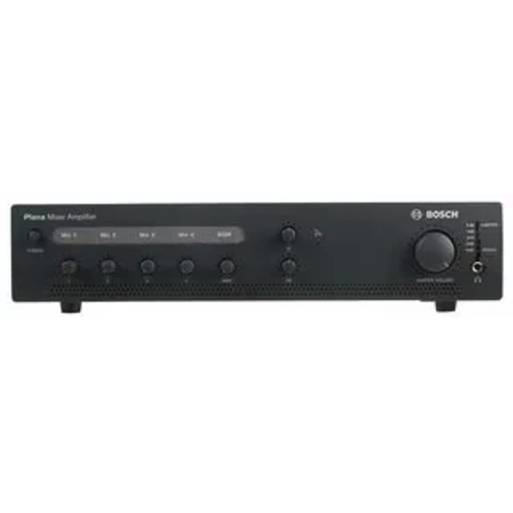 Bosch Ple-1me060-eu Mixer Amplificatore da 60 W con 4 microfoni e ingresso per musica di sottofondo.