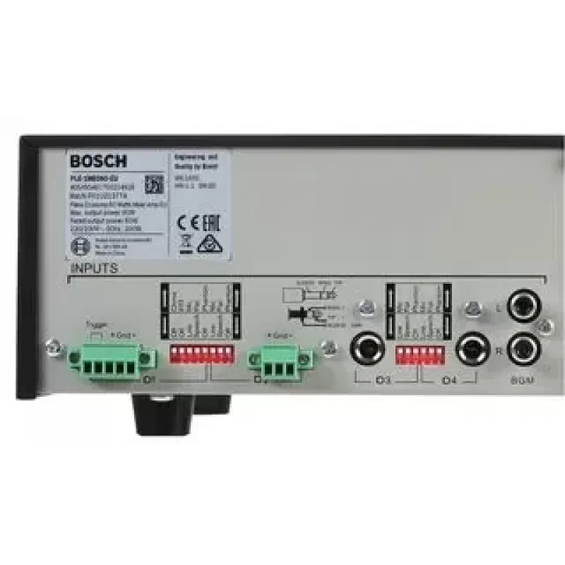 Amplificateur mélangeur Bosch Ple-1me060-eu 60 W avec 4 microphones et entrée musique de fond.