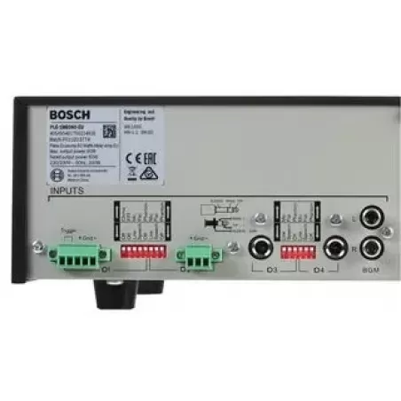 Amplificateur mélangeur Bosch Ple-1me060-eu 60 W avec 4 microphones et entrée musique de fond.