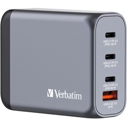 Chargeur mural universel Verbatim GNC-100/ 3xUSB Type-C/ 1xUSB/ 100W