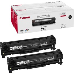 Canon Original Toner 718BK paquete doble negro 2x 3.400 páginas (2662B005)