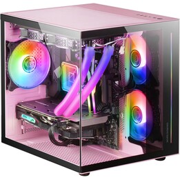 Caja Gaming Minitorre Mars Gaming MC-VIEW/ Rosa