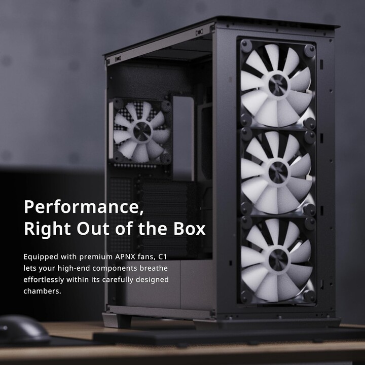 Aerocool Apnx C1-Bk-V1 Argb Black Tower