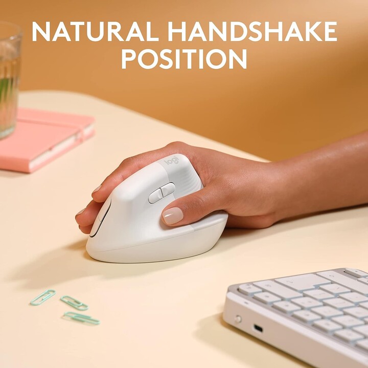 Logitech Lift for Mac Wireless Vertical Ergonomic Mouse White