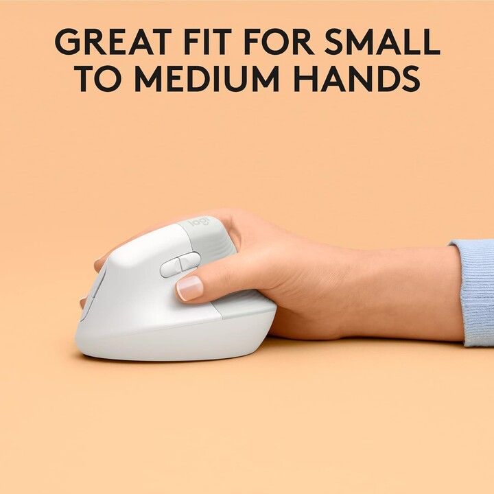 Logitech Lift pour Mac Souris Ergonomique Verticale Sans Fil Blanc
