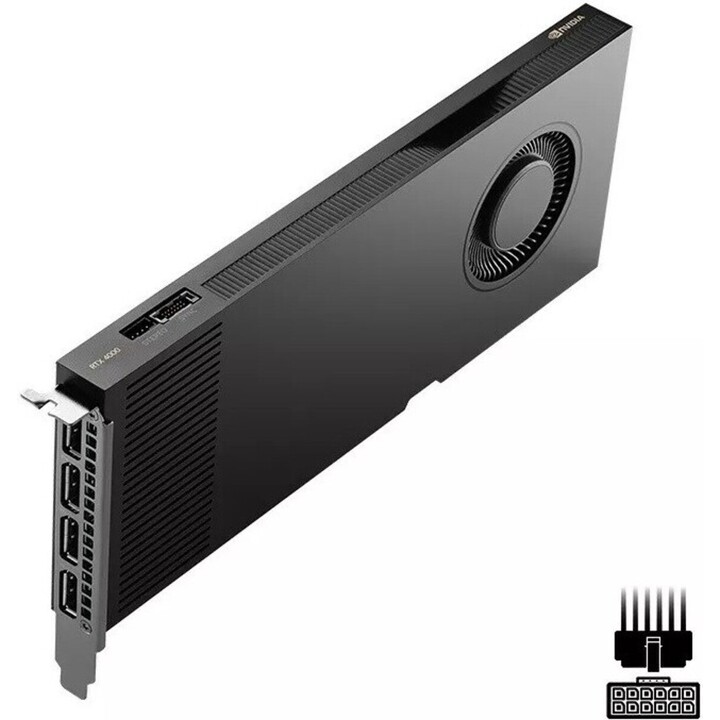 PNY NVIDIA RTX 4000 Ada Generation, 20 GB GDDR6 160-bit, PCIe 4.0 x16, Single Slot, 4x Mini DP 1.4a, ATX - ATX 