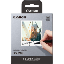 Canon XS-20L Origina Bandkassette & Papier-Kit 72X85mm: 20 BlattfürSelphy Square Qx10