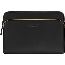 Paris+ Funda de piel flor granulada para portátil MacBook Pro de 14 y 14 - Negro noche