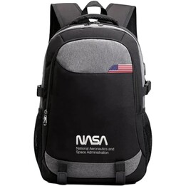 black nasa travel backpack