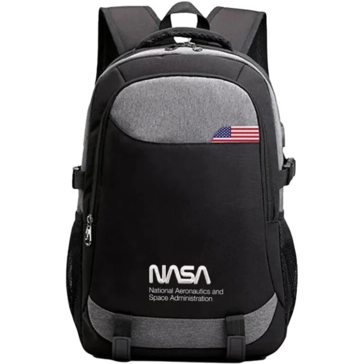 black nasa travel backpack