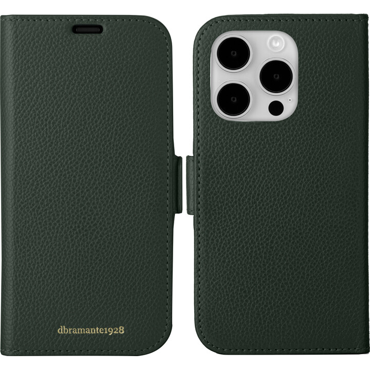 Nova York - Carteira de Couro 2 em 1 para iPhone 15 Pro Max - Evergreen