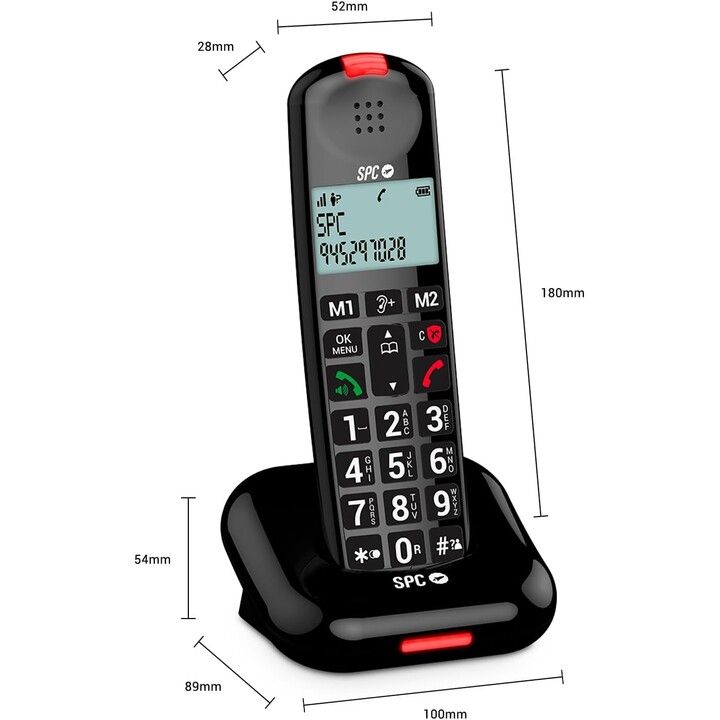 TELEFONO SPC COMFORT KAIRO NERO
