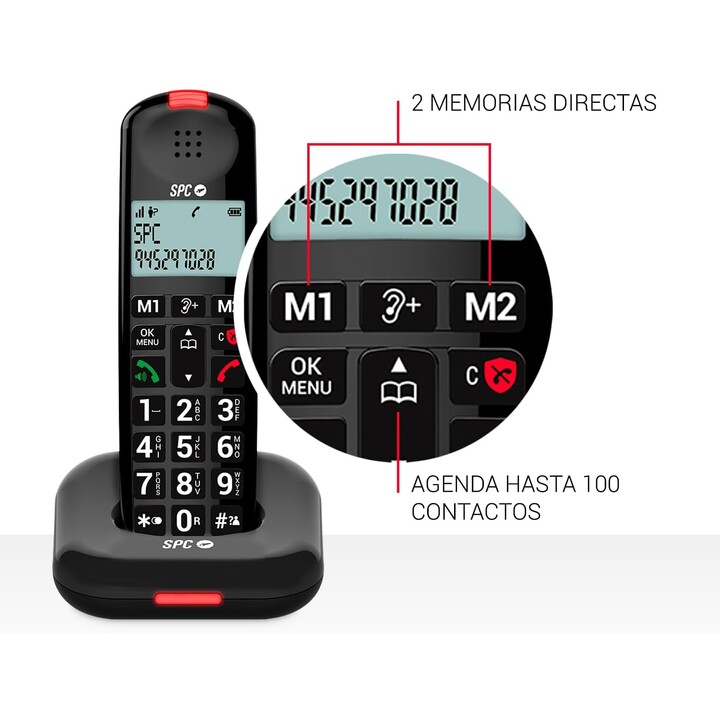 TELEFONO SPC COMFORT KAIRO NERO