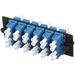 Panduit FAP12WBUDLCZ pannello adattatore fibra ottica con 12 adattatori LC duplex monomodali OS2 blu