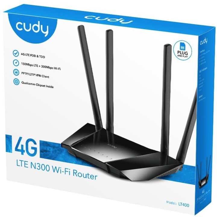 Router CUDY LT400_EU 300 Mbps Wireless N 4G LTE Cat.4 SIM