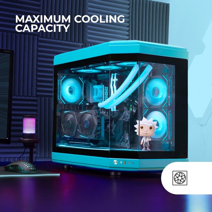 Mars Gaming MC-3T/Blu Scatola da gioco semitorre