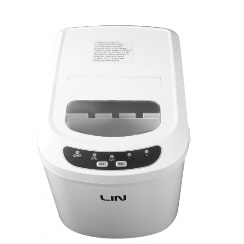 Máquina de hacer cubitos de hielo portátil LIN ICE PRO-W12 blanco