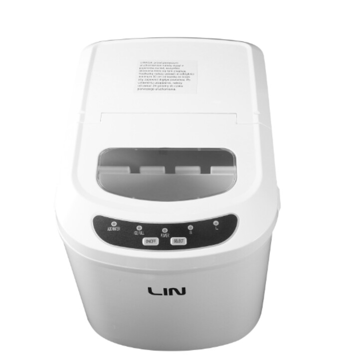 LIN ICE PRO-W12 Máquina de fazer cubos de gelo portátil branca