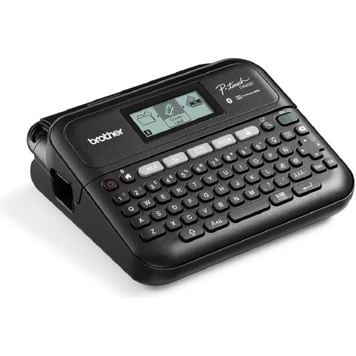 Brother PT-D460BTVP Bluetooth desktop label maker with case, connectable to PC and smartphone, TZe series tapes from 3.5 to 18 m