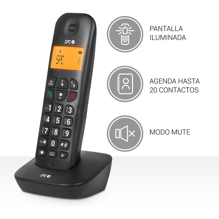 SPC 7300NS AIR 2 Telefono Cordless Nero