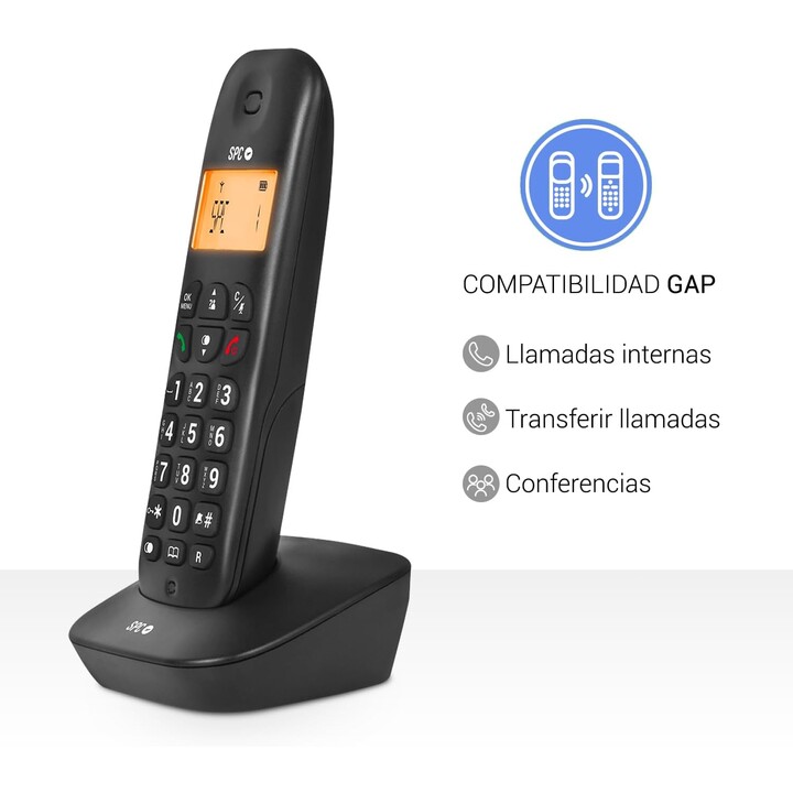SPC 7300NS AIR 2 Telefono Cordless Nero