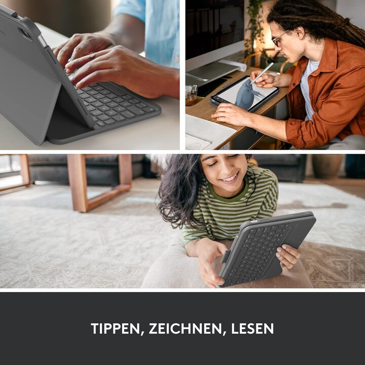 Logitech Slim Folio Keyboard for Apple iPad 10.9 graphite QWERTZ DE