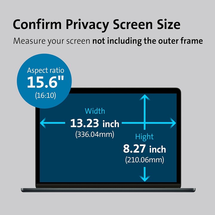 Kensington MagPro K55255WW privacy filter for laptop 15.6" 16:10 black