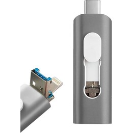 Mémoire USB-C / Lightning / USB 64 Go Cool Silver