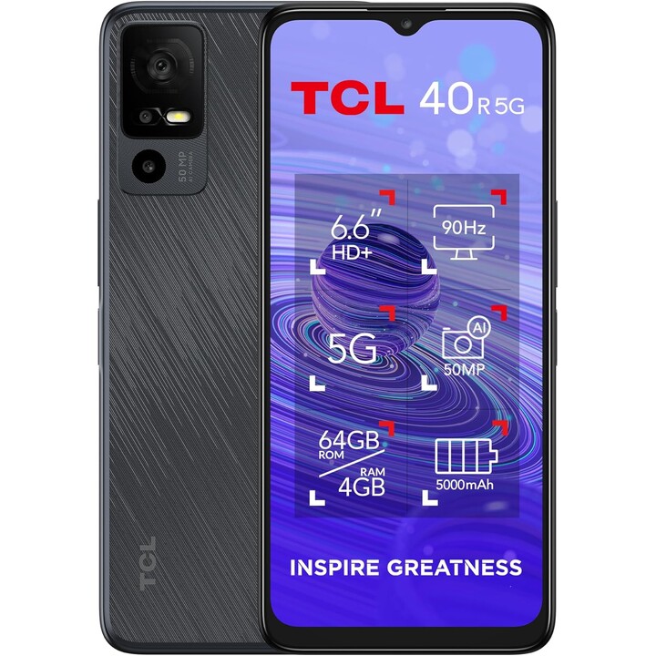Tcl 40R 5G 4GB 64GB Dual Sim Nero